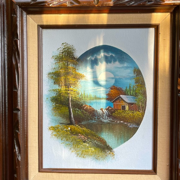 Vintage painting w/heavy wooden frame - Picture 10 of 10